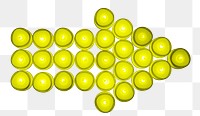 PNG Yellow arrow shape transparent background