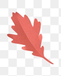 Red leaf png sticker, transparent background