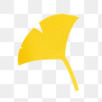 Ginkgo leaf png sticker, transparent background