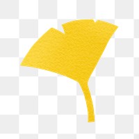 Ginkgo leaf png sticker, transparent background