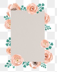 Flower frame png element, transparent background