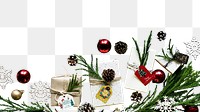 Christmas border png element, transparent background