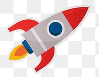 PNG Rocket ship sticker transparent background