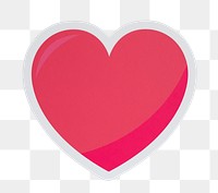 PNG Heart sticker transparent background