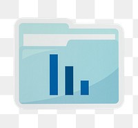 PNG Business analysis report folder icon sticker transparent background