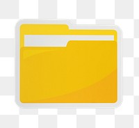 PNG yellow folder icon sticker transparent background