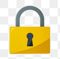 PNG Privacy safety lock icon sticker transparent background