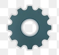 PNG cog wheel icon sticker transparent background