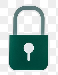 PNG Privacy safety lock icon sticker transparent background