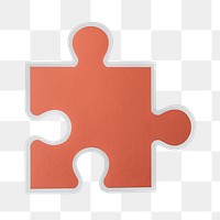 PNG Jigsaw puzzle piece strategy  sticker transparent background