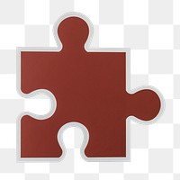 PNG Jigsaw puzzle piece strategy  sticker transparent background