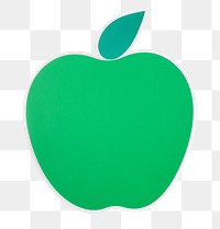 PNG green apple icon sticker transparent background