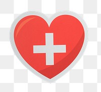 PNG  health heart icon sticker transparent background