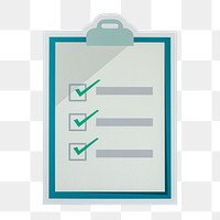 PNG  checklist icon sticker transparent background