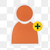 PNG Add friend social media icon  sticker transparent background
