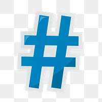 PNG Hashtag symbol sticker transparent background