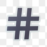 PNG Hashtag symbol sticker transparent background