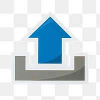 PNG upload  icon sticker transparent background