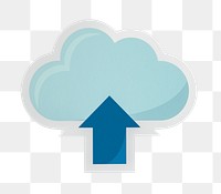 PNG Cloud uploading icon sticker transparent background