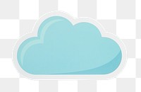 PNG Blue cloud icon sticker transparent background