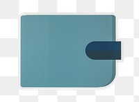 PNG Blue wallet icon sticker transparent background