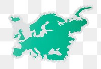 PNG Europe countries map sticker transparent background