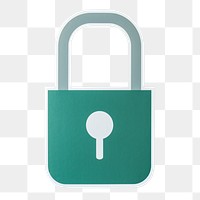 PNG  safety lock icon  sticker transparent background