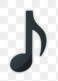 PNG Musical note sticker transparent background