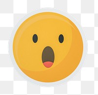 PNG Amazed emoticon sticker transparent background