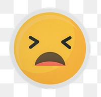 PNG Disappointed emoticon sticker transparent background