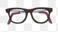 PNG eyeglasses icon sticker transparent background