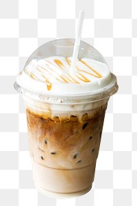 PNG iced coffee, collage element, transparent background