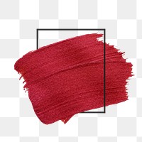 Paint stroke png texture badge, transparent background