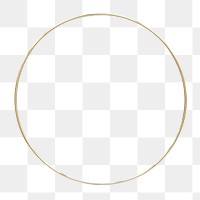 Gold frame png element, transparent background