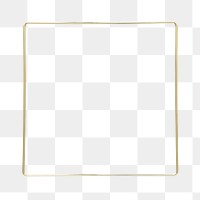 Gold frame png element, transparent background