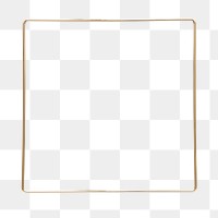 Gold frame png element, transparent background