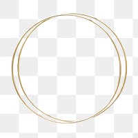 Gold frame png element, transparent background