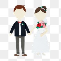 PNG wedding avatar icon sticker transparent background