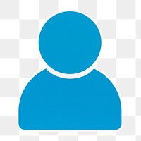 PNG Blue user profile account icon transparent background