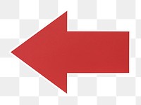 PNG Red arrow pointing to the left transparent background