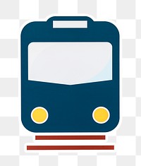 PNG Blue train sticker transparent background