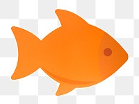 PNG Orange fish  sticker transparent background