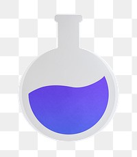 PNG   purple liquid flask sticker transparent background