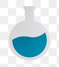 PNG   blue liquid flask sticker transparent background