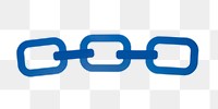 PNG Blue connected chain sticker transparent background