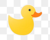 PNG Yellow rubber duck  sticker transparent background