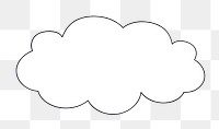 PNG Blank white cloud sticker transparent background