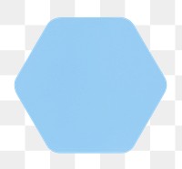PNG  blue hexagon  sticker transparent background