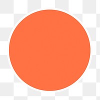 PNG orange circle sticker transparent background