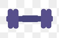 PNG Purple dumbbell  illustration  sticker transparent background